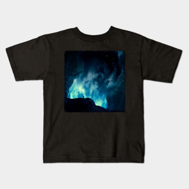 Spaces XVIII - landscape at night Kids T-Shirt by DyrkWyst